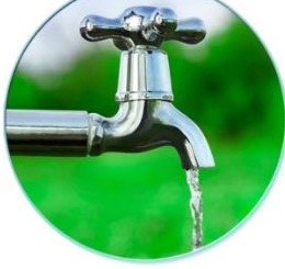 Treated domestic wastewater reuse tap