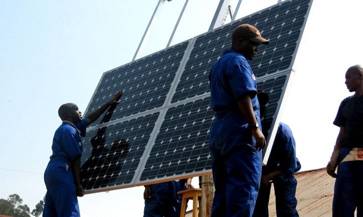 Solar panel installation skills training